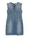 Stella Mccartney Denim Mini Dress In Blue