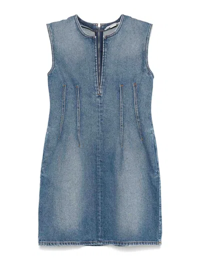 STELLA MCCARTNEY VESTIDO CORTO - AZUL