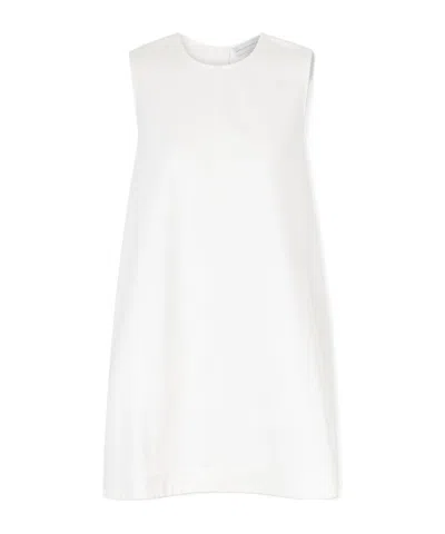 Stella Mccartney Denim Mini Dress In White