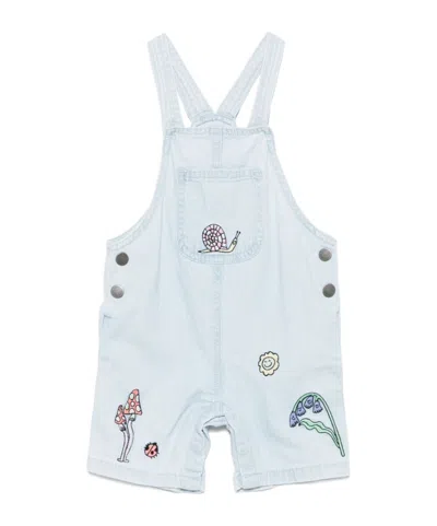 Stella Mccartney Kids' Denim Overalls In Gnawed Blue