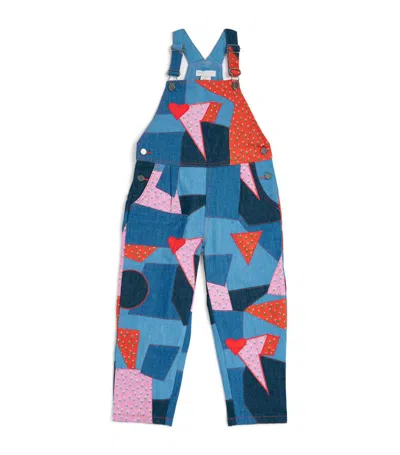 Stella Mccartney Kids' Printed Cotton Overalls In Multicoloured
