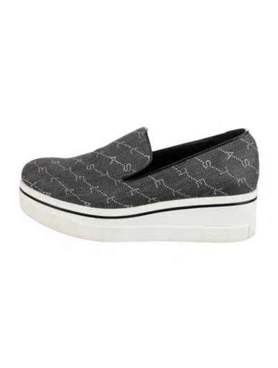 Pre-owned Stella Mccartney Denim Printed Sneakers In Blue