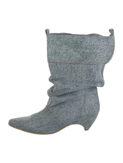 Pre-owned Stella Mccartney Denim Rain Boots In Blue