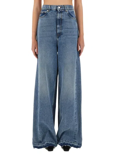 Stella Mccartney Denim Ride-leg Jeans In Purple