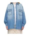 Stella Mccartney Blue Iconic Denim Shirt In Blue