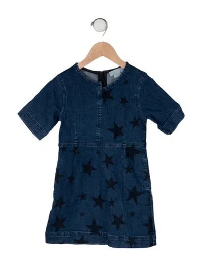 Pre-owned Stella Mccartney Babies'  Denim Short Sleeve Dress In Blue