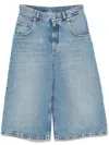 Stella Mccartney Bermuda Shorts In Denim Cotton In Blue