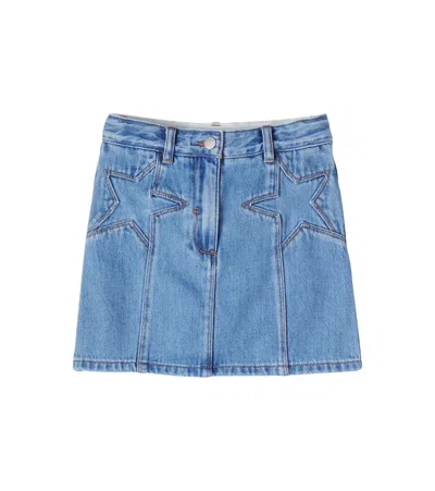 Stella Mccartney Kids' Denim Skirt In Blue
