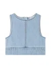Stella Mccartney Denim Crop Top In Blue