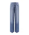 Stella Mccartney Denim Trousers With Belt Loops In Blue