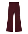 Stella Mccartney Compact Knit Flared Trousers In Brown