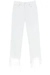 Stella Mccartney Distressed Straight-leg Jeans In Bianco