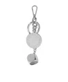 Stella Mccartney Dice Charm Keychain In Metallic