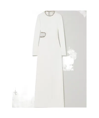 Stella Mccartney Digging, Cutting And Embellished Dress In White