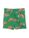 Stella Mccartney Dinosaur-motif Cotton Short In Green