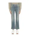 Stella Mccartney Distressed Bootcut Jeans In Gray