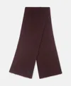 Stella Mccartney Distressed Chunky Scarf In Burgundy