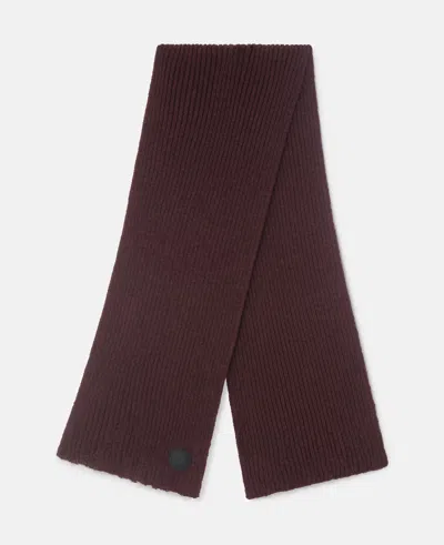 Stella Mccartney Distressed Chunky Scarf In Burgundy