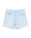 Stella Mccartney Distressed-finish Denim Shorts In White