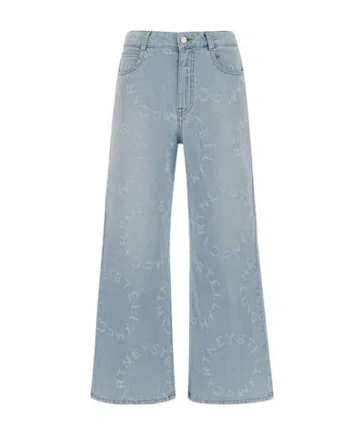 Stella Mccartney Distressed High-rise Jeans In Blue