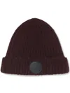 Stella Mccartney Distressed Ribbed-knit Beanie In Brown
