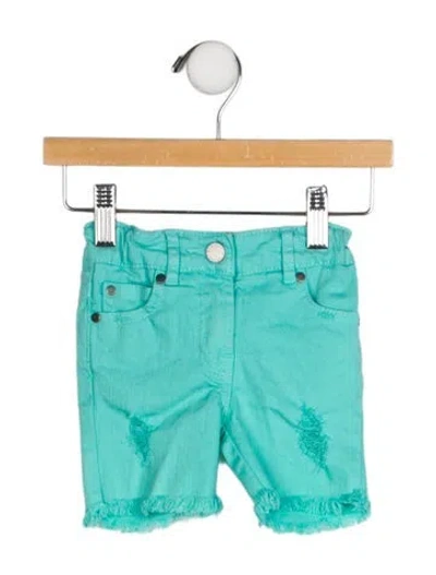 Pre-owned Stella Mccartney Babies' Distressed Shorts In Green
