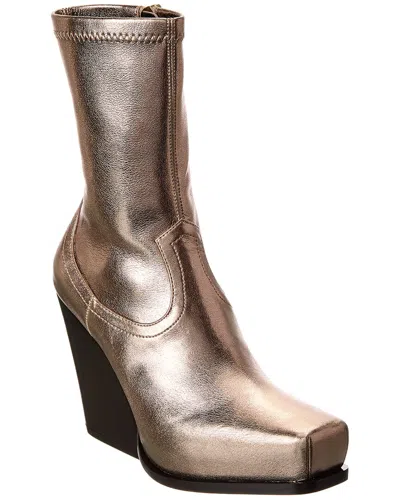 Stella Mccartney Dnu Pack  Cowboy Stretch Metallic Boot In Gold