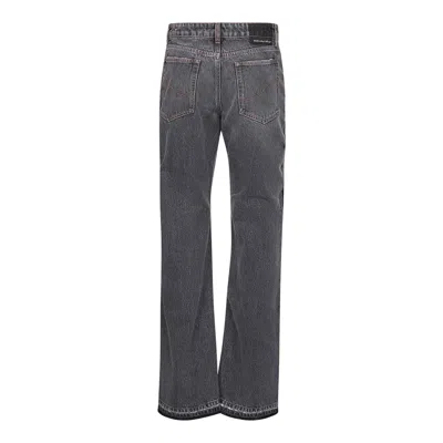Stella Mccartney Double Black Denim Pants In Gray