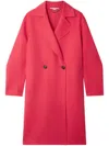 Stella Mccartney Iconic Double-breasted Wool Peacoat In Lampone