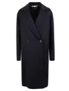 Stella Mccartney Iconic Double-breasted Wool Coat In Blue