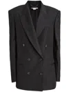 Stella Mccartney Double-breasted Wool Blazer In Black