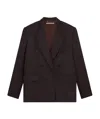 Stella Mccartney Double Breasted Wool Blazer In Black