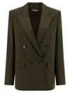 Stella Mccartney Shiny Tailoring Iconic Jacket In Green
