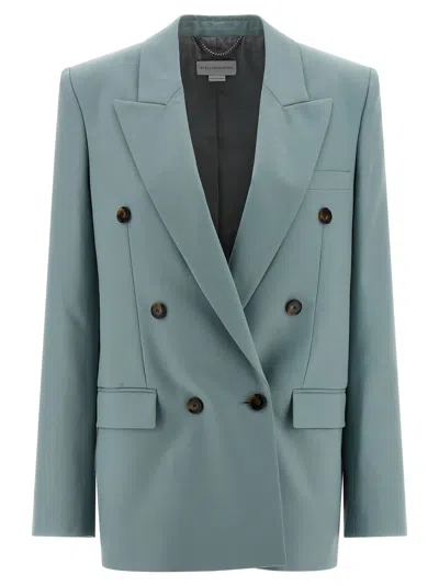STELLA MCCARTNEY DOUBLE-BREASTED BLAZER BLAZERS LIGHT BLUE
