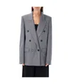 Stella Mccartney Double-breasted Blazer In Gray