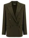 Stella Mccartney Shiny Tailoring Iconic Jacket In Green