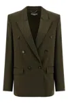Stella Mccartney Shiny Tailoring Iconic Jacket In Green