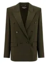 Stella Mccartney Shiny Tailoring Iconic Jacket In Green