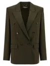 Stella Mccartney Shiny Tailoring Iconic Jacket In Green