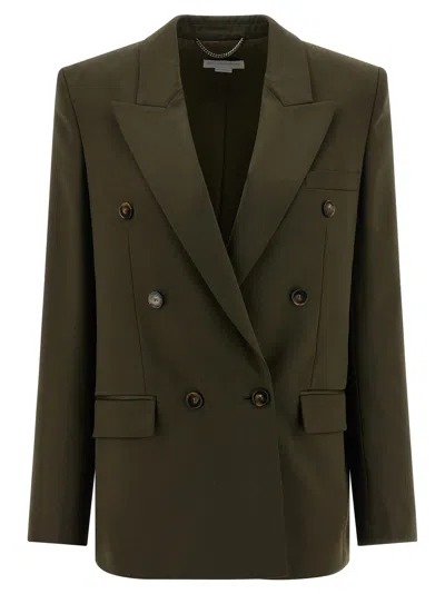 Stella Mccartney Double-breasted Blazer In Green