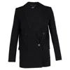 Stella Mccartney Double-breasted Blazer In Black Wool In Black