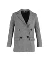 Stella Mccartney Double-breasted Blazer In Grey Wool In Grey