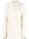 Stella Mccartney Double-breasted Blazer Jacket In Neutrals