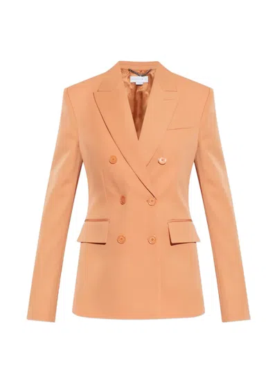 Stella Mccartney Double-breasted Blazer In Orange