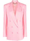 Stella Mccartney Peak-lapels Double-breasted Blazer In Pink