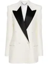 STELLA MCCARTNEY CONTRAST LAPEL DOUBLE-BREASTED BLAZER