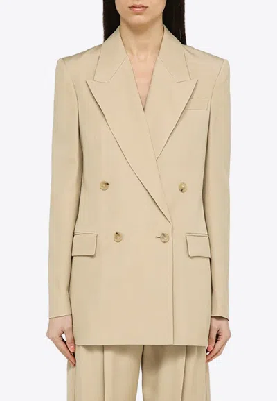 Stella Mccartney Stella Mc Cartney Beige Viscose Double Breasted Jacket
