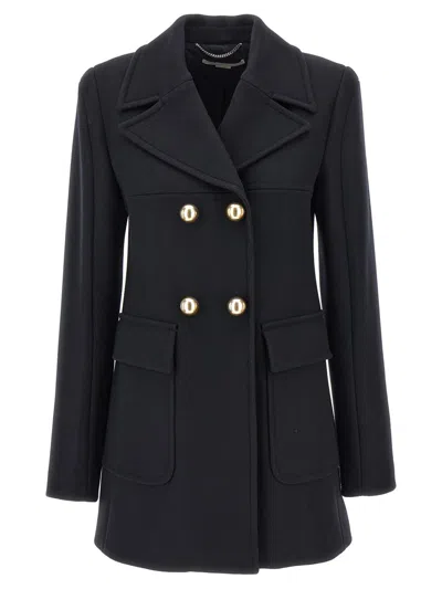 Stella Mccartney Double-breasted Coat In Black