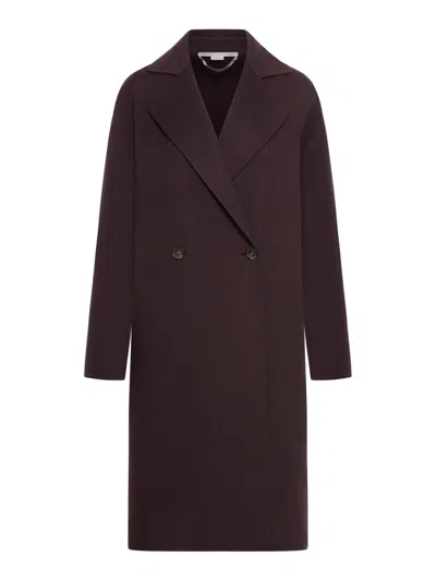 Stella Mccartney Double Breasted Coat In Brown