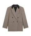 Stella Mccartney Double-breasted Houndstooth Blazer In Multicolor